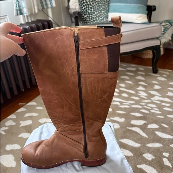 Wide Calf Boots-Real Leather. CUSTOM MADE. Size 8. More details in description. - Picture 9 of 12